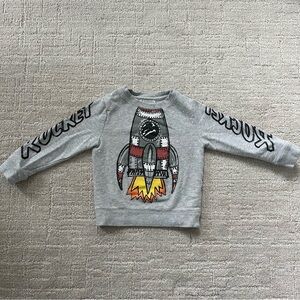 Stella McCartney Kids Gray Rocket Sweatshirt - size: 3 years old